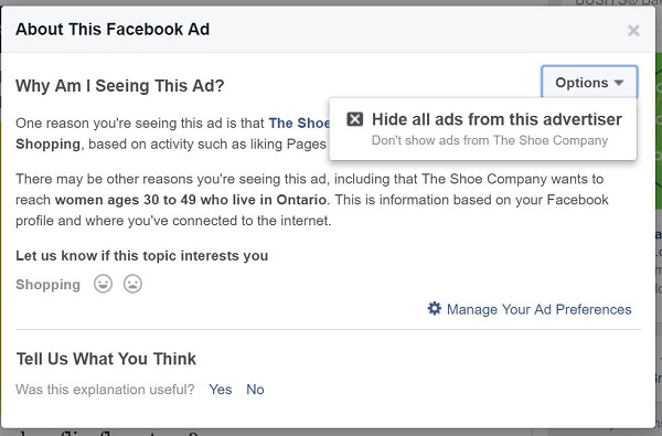 Facebook Sponsored Ads