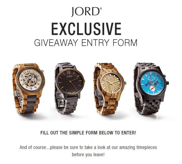 JORD Wood Watches Giveaway