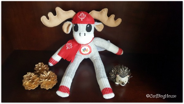 Monkeys and More Canada 150 Sock Moose