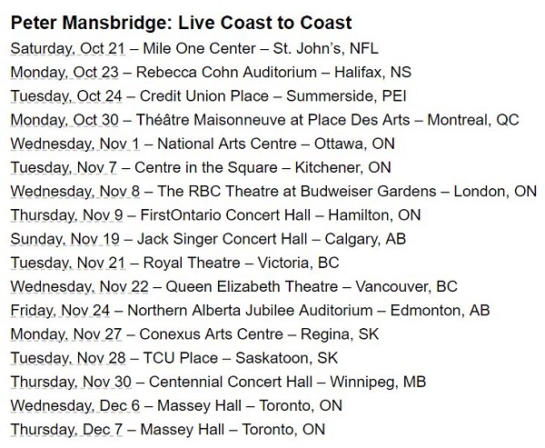 Peter Mansbridge Live Coast To Coast