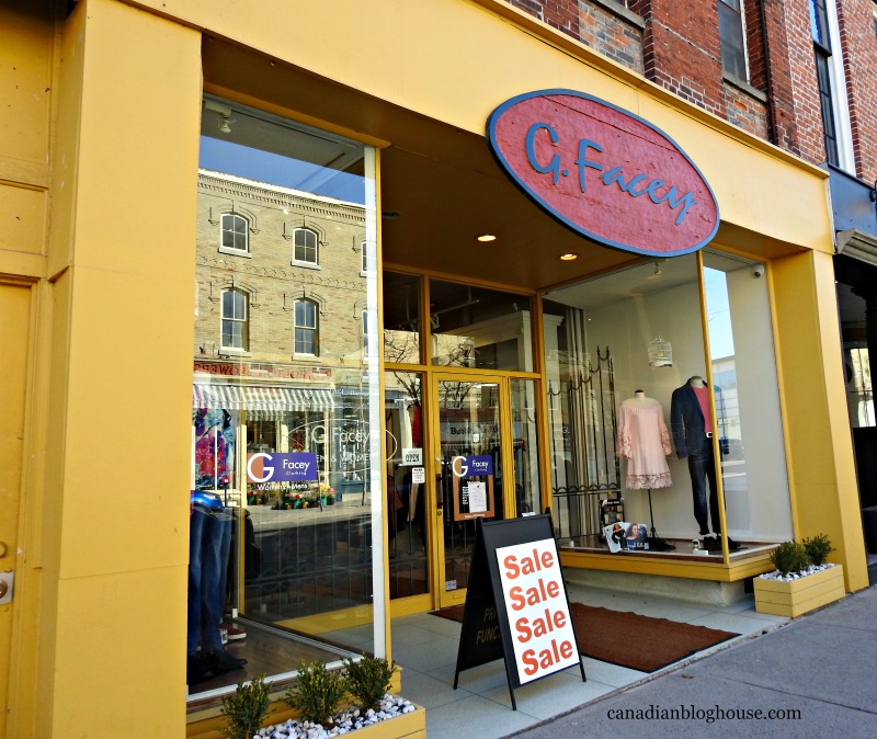 G Facey Clothing Storefront Ontario Daycation