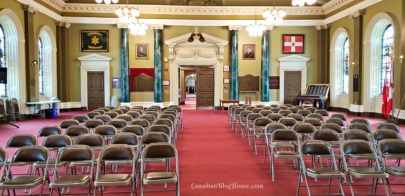 Grand reception room at Kingston City Hall in historic downtown Kingston