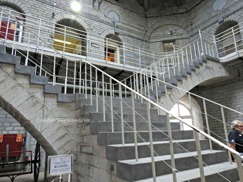 Limestone staircase Kingston Penitentiary in Historic Downtown Kingston