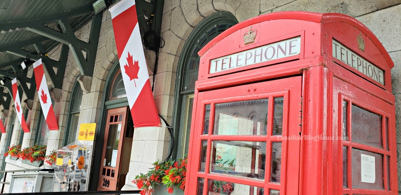 Telephone booth outside Kingston Visitor's Centre in Historic Downtown Kingston