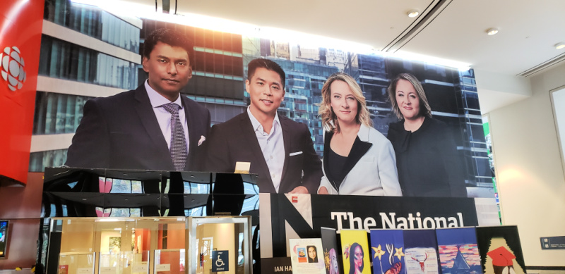 Image of News Anchors in CBC Building Toronto Canada's Downtown