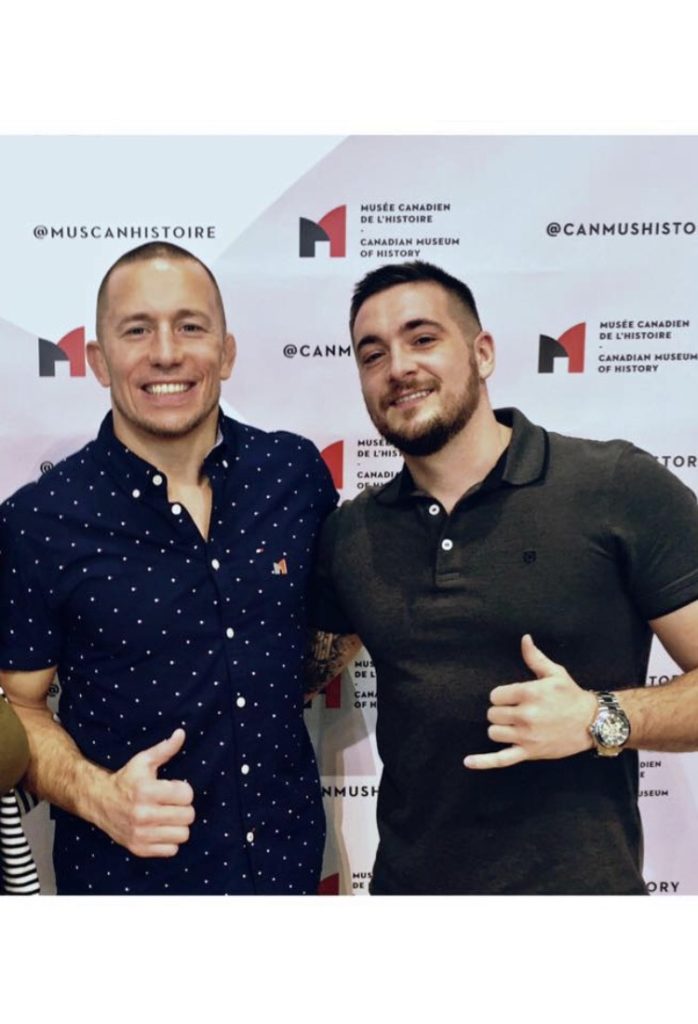 Alex Provencher with Mixed Martial Arts legend Georges St-Pierre