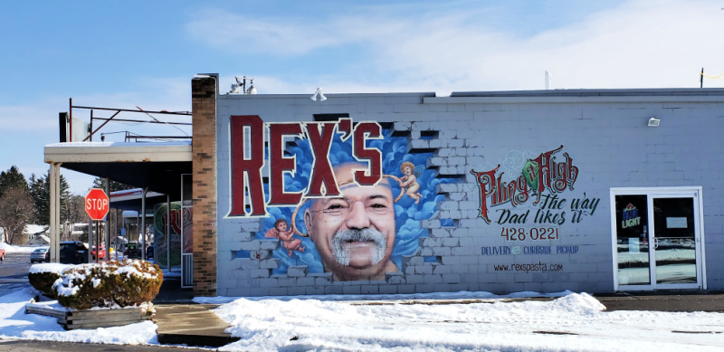 Epic Experiences In Cortland New York Rex's Pasta Outside Mural