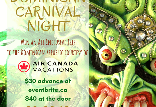 Dominican Carnival Night Promotional Sign