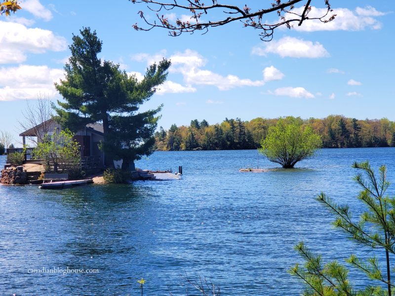 View of two tiny islands from Beau Rivage Island