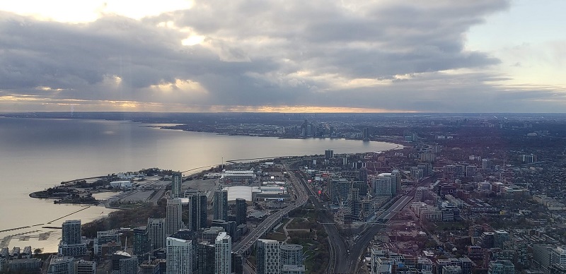 Toronto looking west from the CN Tower